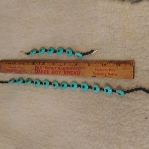 Faux turquoise Choker and bracelet set.